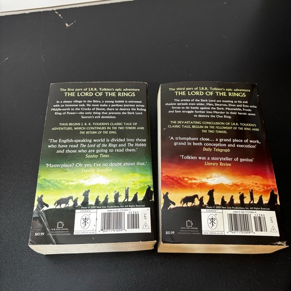 5/$25 The Lord of the Rings Book Set Part 1 Part 3 Paperbacks JRR TOLKIEN - Picture 10 of 10